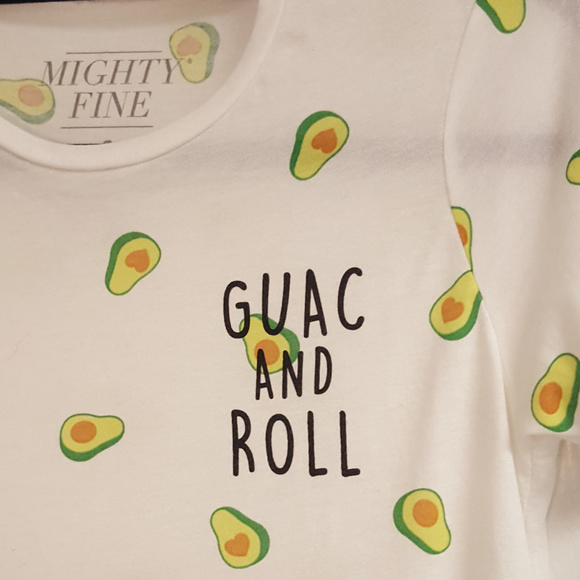Mighty Fine Avocado Guac and Roll T-shirt Graphic Tee - Picture 2 of 3